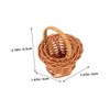 OSALADI 8pcs Tiny Rattan Hand Baskets Mini Picnic Baskets for