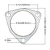 YGQ 3.5 Inch Exhaust Gasket 3-Bolt 89.5mm Muffler Flange Header