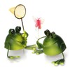 VIPITH Figurine, Interior Tabletop, Cute, Frog Ornament, Iron, Entryway, Veranda,