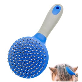 Horse Mane & Tail Combs Horse Brushes Shedding Brush Grooming Tool for Equine Long Haired Dogs (Blue)