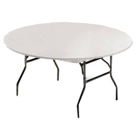 Creative Converting Round Stay Put Plastic Table Cover, 60-Inch, White