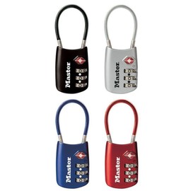 Master Lock Company 4688D 4 Pack TSA Accepted Cable Luggage Lock