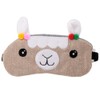 Cute Sleepy Llamapalooza Llama Tweed Eye Mask Novelty Sleep -