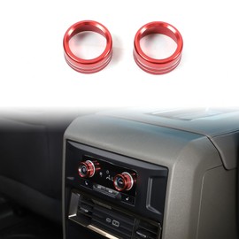 Metal Look Air Conditioner Switch Control Button Knob Cover for 2024 2025+ Hummer EV SUV Pickup Accessories Rear AC Climate Control Knob Button Cover Alloy Metal Rings Trim