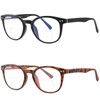 Bifocal Reading Glasses Women Men Round Blue Light Blocking Computer