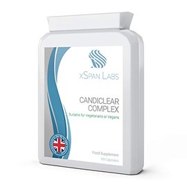 CandiClear Complex - 60 Capsules - Candida Cleanse & Thrush/Yeast Support - Powerful Herbs: Caprylic Acid, Oregano Extract & Aloe Vera synergistically Blended with Bio-Cultures