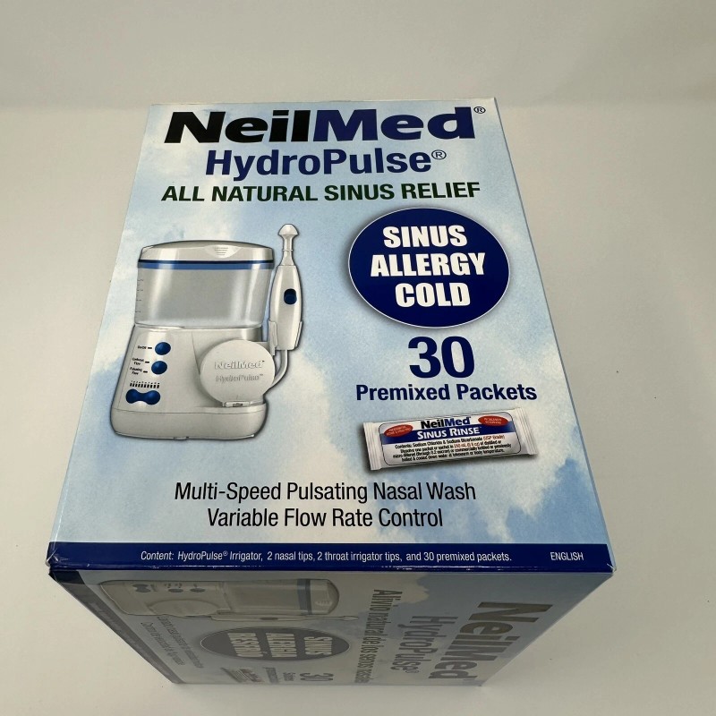 NeilMed HydroPulse All Natural Sinus Relief with 30 Pre-Mixed Packets