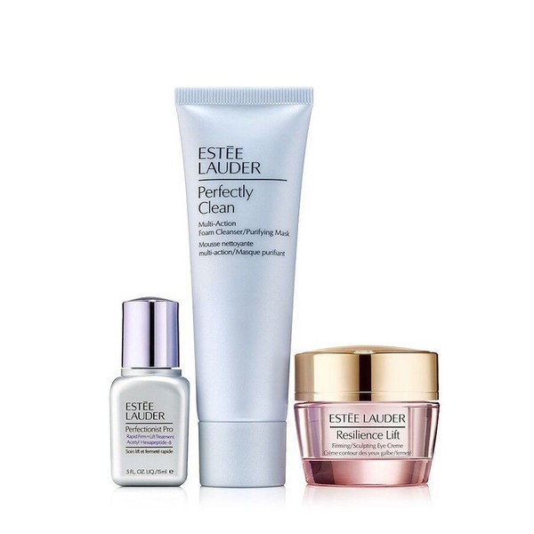 Estee Lauder Resilience Lift Eye Creme,Perfectionist Pro And Cleanser Gift Set