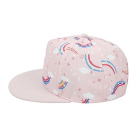 QIYIENDIAN Children's Baseball Cap Adjustable Hats Hat Sun Protection Toddler Sun Hats for Baby Girls Boys, Pink rainbow