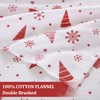 CAROMIO Christmas Sheets Twin, 100% Cotton Flannel Printed Bed Sheet