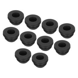 sourcing map 10Pcs Snap Rubber Grommet Plug Mount Dia 8mm ID 5.5mm Narrow Groove Width 2mm Seal Anti-Scratch for Electrical Box Cable Pipes Black