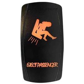 50 Caliber Racing 50 Caliber Racing Rocker Switch ON/Off LED Backlit -Eject Passenger- UTV, Auto, Boat 20A 12V (5359A51 Orange)