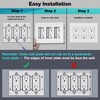 CML 3-Gang Screwless Decorator Wall Plate, 2 Pack Light Switch