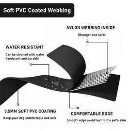 ZALER Waterproof Dog Collar, Adjustable Odor Proof Dog Collars Easy to Clean, Soft Comfortable Pet Collars for Large, Medium Small Dogs (XS, Black, 1pc)