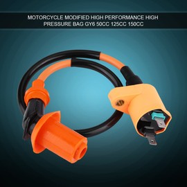 MUNEFE Fire Coil, Ignition Coil for Engine, High Performance Ignition Coil, Suitable for a Variety of Motorcycle Models(Orange)