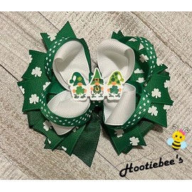 St. Patty's Day Gnome Boutique Hair Bow