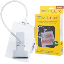 ViviLux Large Clip-On 3X Magnifier with Flexible Arm