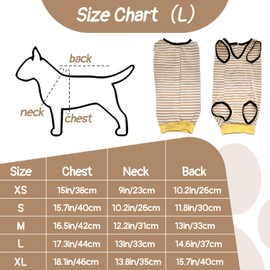 Post-Surgery Recovery Bodysuit - Leak-proof Protective Suit for Dogs, Breathable, Soft, Elastic Fabric, Comfort Suit with Adjustable Straps, 1 Piece (L)