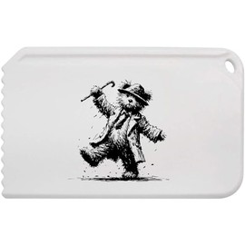 Azeeda 'Scruffy Teddy Rainy Day' Plastic Ice Scraper (IC00046376)