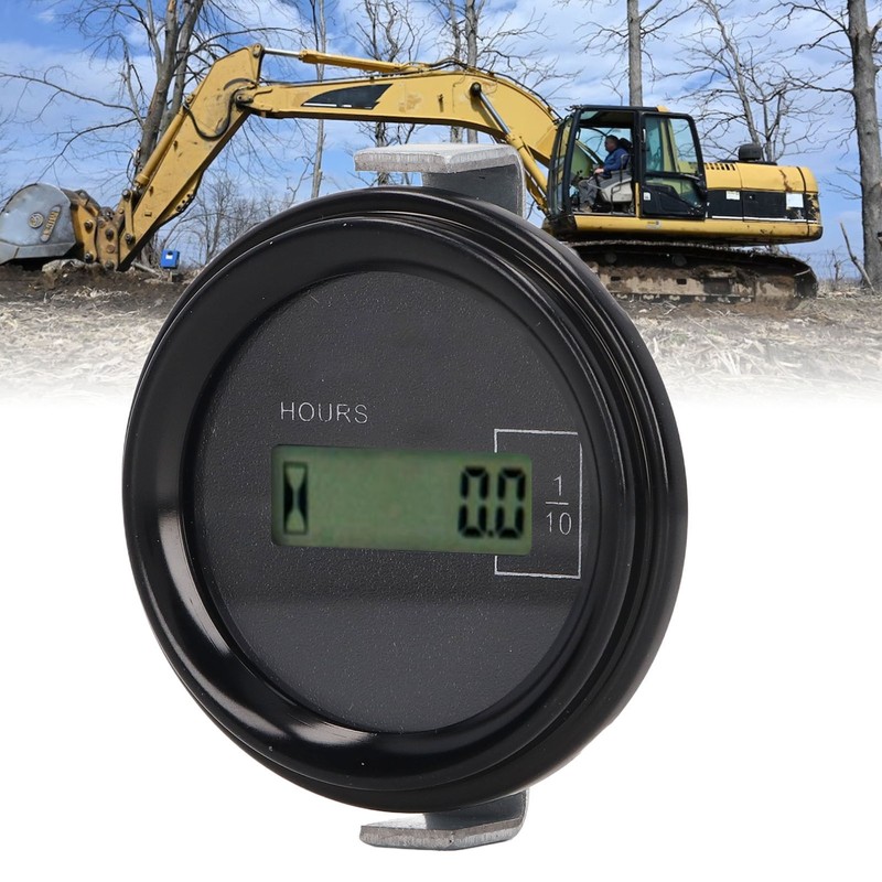 Excavator Timer Hour Meter Remote Control LCD Digital Display 12V‑36V