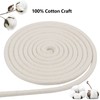 JOIKIT 1/4 Inch 164 Feet White Natural Cotton Rope, 6mm
