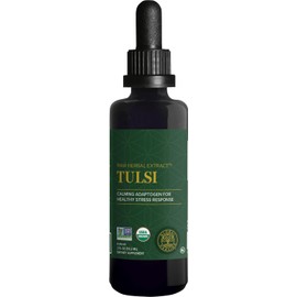 Global Healing Center NSN Naturalsmart Nutrition Global Healing - Tulsi Orgánico (Extracto de Hoja de Albahaca Sagrada), Gotas de Suplemento Líquido Vegano, 2 oz