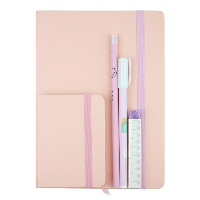 Emartbuy Cool Stationery Unique Gift Set with Pastel A5 and