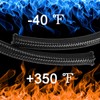 20FT 6AN 3/8" Nylon Stainless Steel Braided CPE Oil Gas