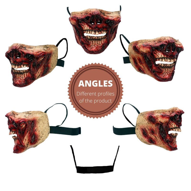 Ghoulish Productions Muzzle Zombie Half Mask Standard