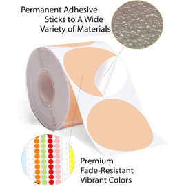 Phomemo Round Labels for M200 M220 M120 M110 Label Printer Labels – 1.96 Inch / 50 x 50 mm – Round Thermal Label for Barcode Labels, DIY Logo Design, 140 Labels/1 Roll - Khaki