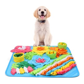 AMIR Snuffle Mat for Dogs, Sniff Mat Slow Feeding, Encourages Natural Foraging Skills, Slow Eating, Help Stress Relief and Training, Large Snuffle Mat, Dog Puzzle Toys, 20 inch