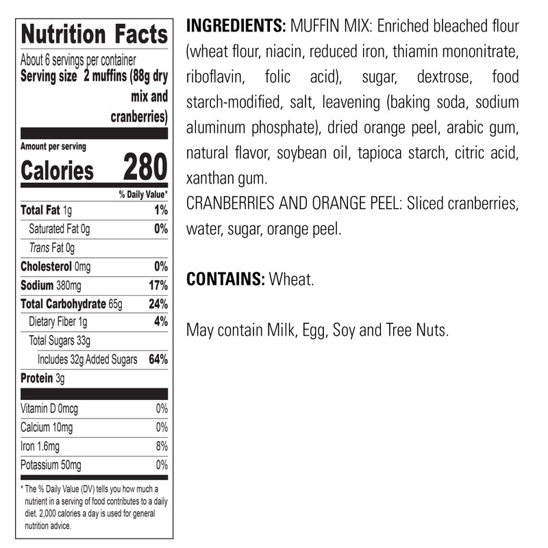 Krusteaz Cranberry Orange Muffin Mix, 18.6 OZ (Pack of 3)