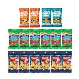 Nuts Individual Packs - Healthy Snacks for Adults that includes Raw Almonds, Pistachios in shell, Sunflower seeds, and Planters nuts - Trail Mix Individual Packs - Perfect hiking snacks and travel snacks. (38 PACK)