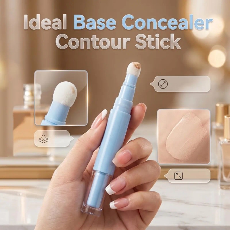 Base Líquida Y Lápiz Corrector De Ojos 2 En 1,