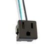Longdex 3-Wire Outlet 15A 125V Black Snap-in Grounding Receptacle with
