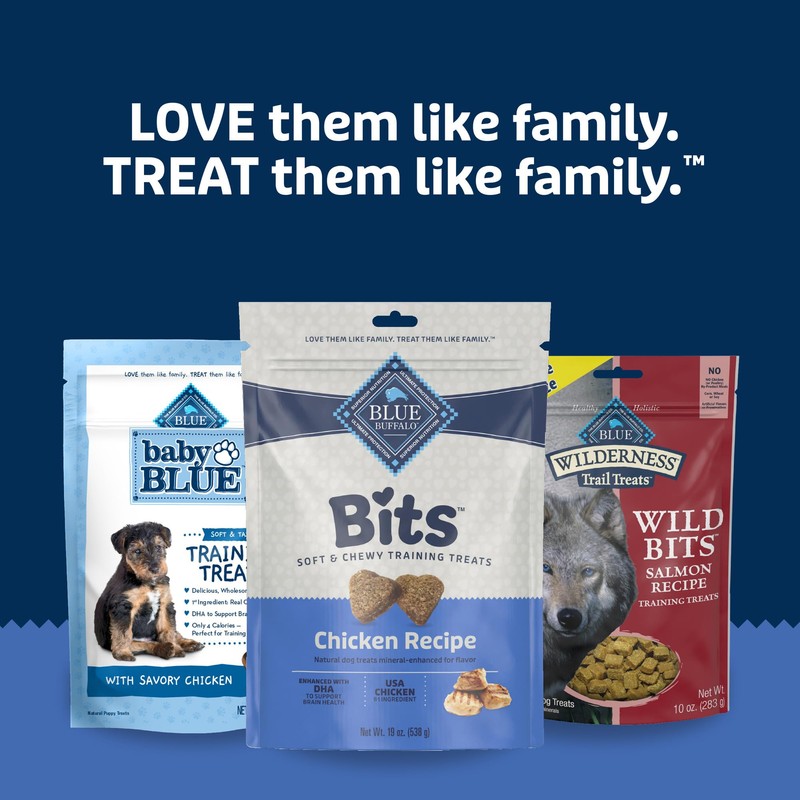 Blue Buffalo Bits Soft Dog Treats for Training, Made with