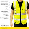 PeerBasics Safety Vest 10 Pack, Yellow, ANSI Class 2, Reflective,