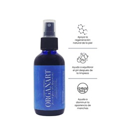 Organart Tónico Facial de Rosas de Castilla & Tepezcohuite | Potenciador Regenerativo en Micro-lotes | Hidratación, Calma y Renovación | Con Aceite esencial de Incienso Sagrado | 120 ml