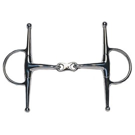 JP Korsteel Stainless Steel French Link Full Cheek Snaffle Bit, 4.75", 4.75"