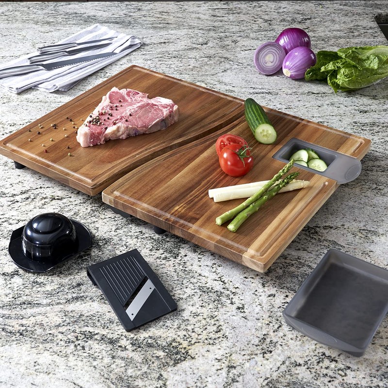Anchor Hocking SwingBoard Acacia Wood Cutting Board, 6 Piece Set,