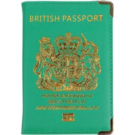 HITHIKA British Passport Holder | UK Passport Wallet | Non EU | PU Leather (Green)
