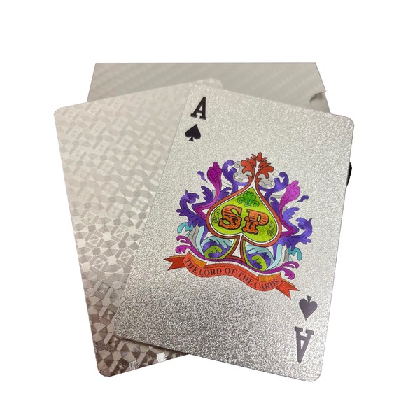 YIMINGOUFEI Foil Plastic Waterproof Poker Cards, Magic Game Playing Deck