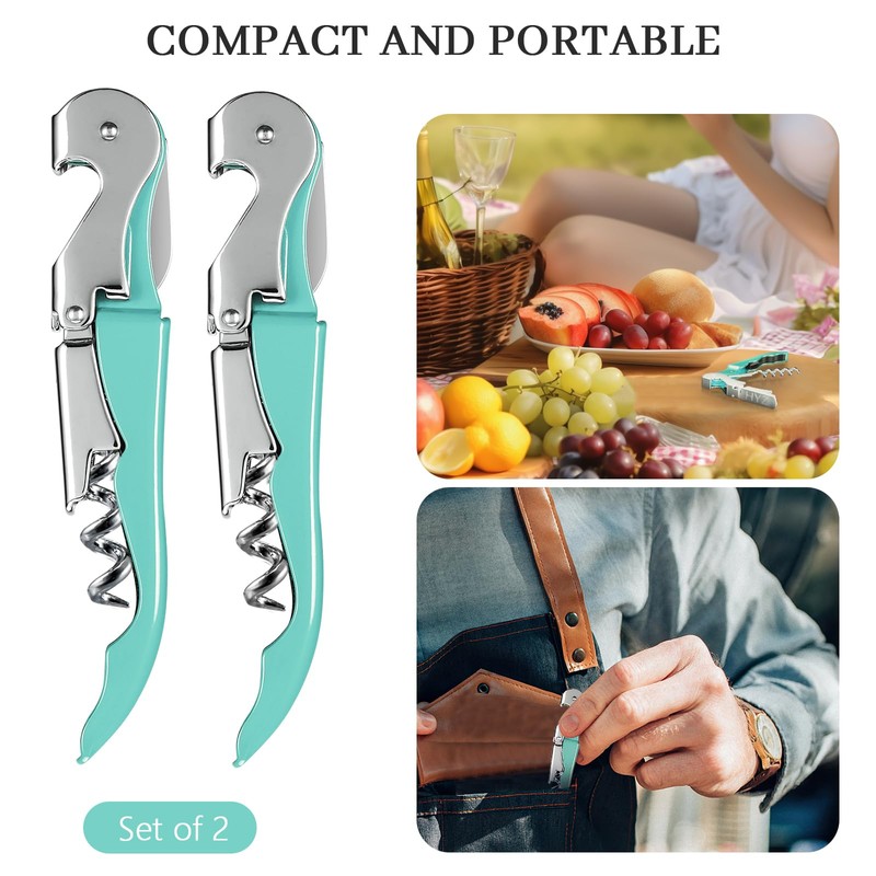 HYZ 2-Pack Wine Opener Waiter Corkscrew, Professional Wine Key for