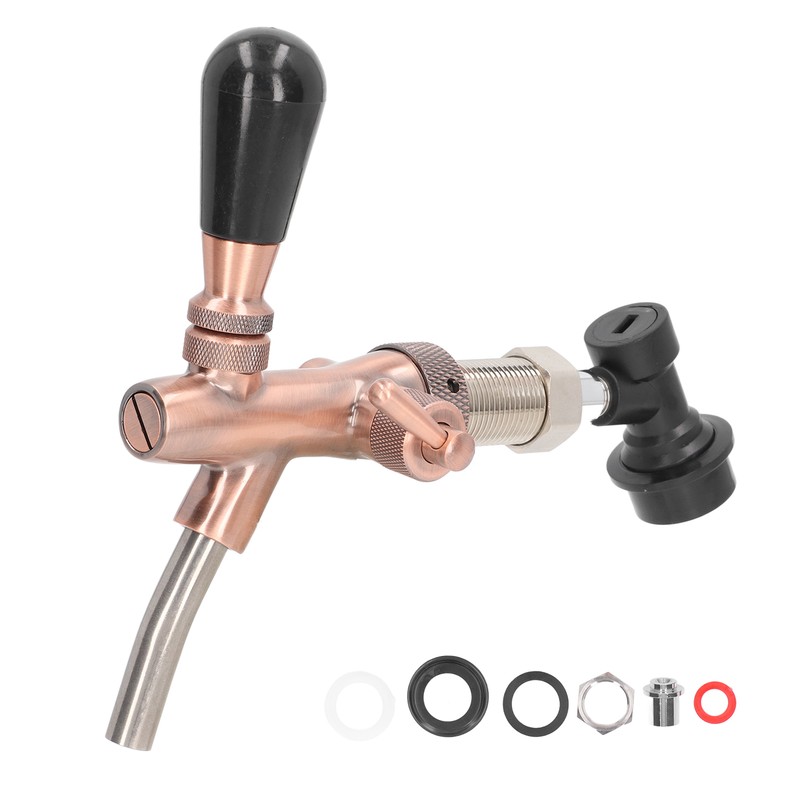 G5/8 Beer Faucet Brass Stainless Steel Beer Tap Adjustable Beer