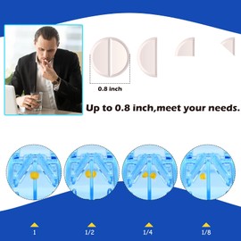 Pill Cutter Portable Medical Pill Holder with Stainless Steel Blade Easy Cut Pills for Cutting Small Pills Large Pills Tablet in Half for Elder and Kid (6 Pieces)