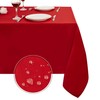 Obstal 210GSM Rectangle Red Tablecloth, Christmas Decorations Table Cloth Waterproof,