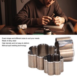 3Pcs Leather Cutting Die Set 30 40 50mm Flower Shaped Alloy Steel Leather Hollow Punch Dies for DIY Fabric Clay Leather Punching