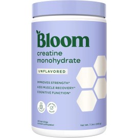 Bloom Creatine Monohydrate Powder 5g – 40 Servings, Unflavored, 7.3oz