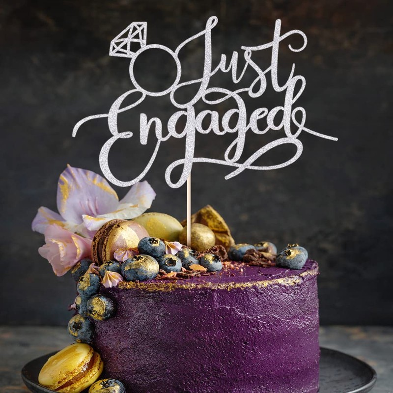 Sodasos Just Engaged - Decoración de pastel para decoración de