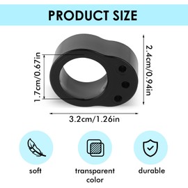 Jeffdad Pack of 10 Door Stoppers, O-Shaped Door Handle Buffers, Highly Elastic Door Handle Protection, PVC Door Handle Stopper, Transparent Door Handle Stopper, Door Handle Stopper, Door Handle